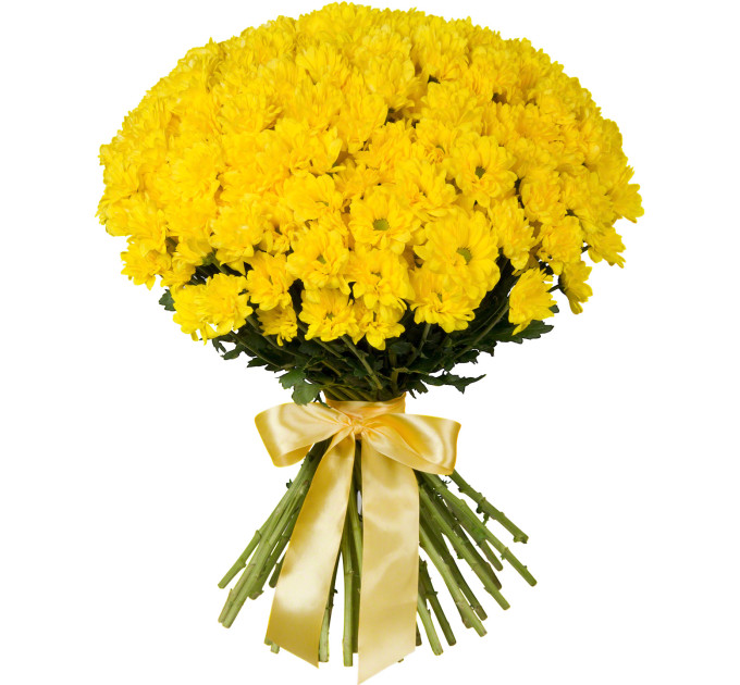 Букет  жовтих хризантем