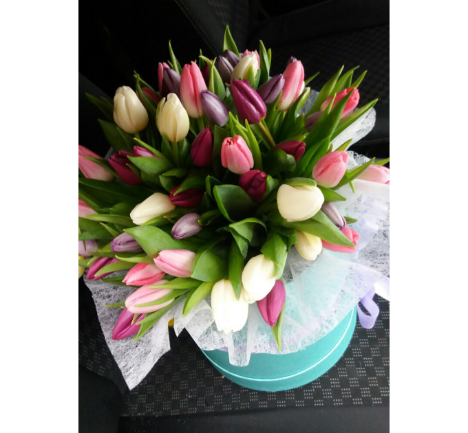 Мікс тюльпани у коробці
