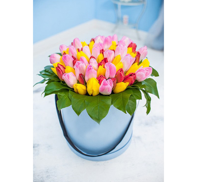 Мікс тюльпани у коробці