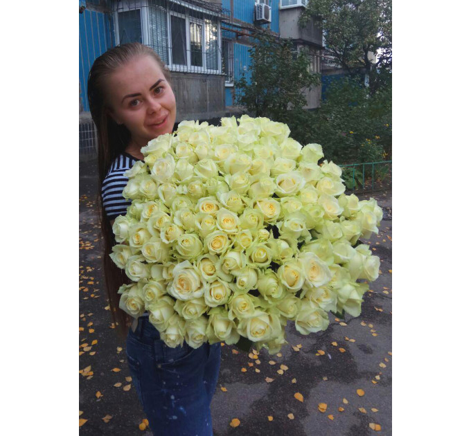 101 біла троянда