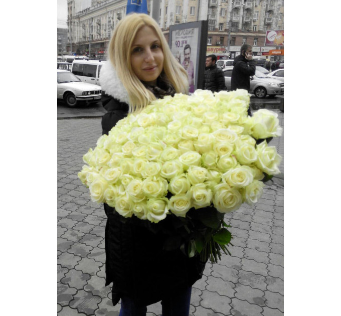 101 біла троянда