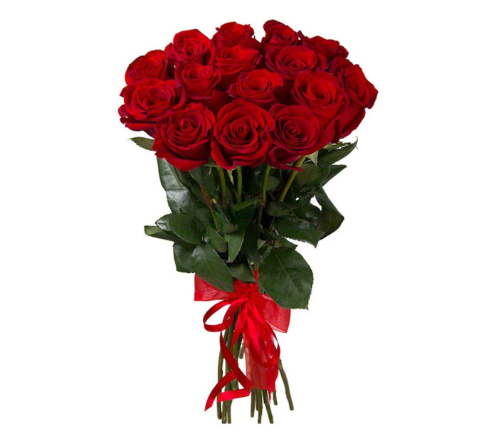 15 червоних троянд