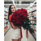 Букет з 45 метрових червоних троянд