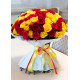Букет червоних та жовтих троянд "Сонечко"