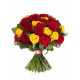 Букет червоних та жовтих троянд "Сонечко"